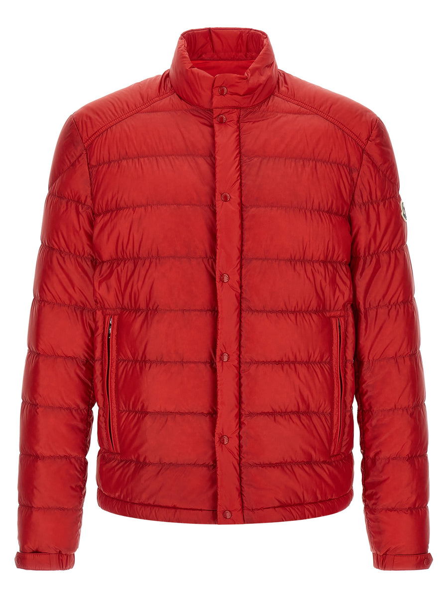 Moncler 100% Polyamide down jacket in red