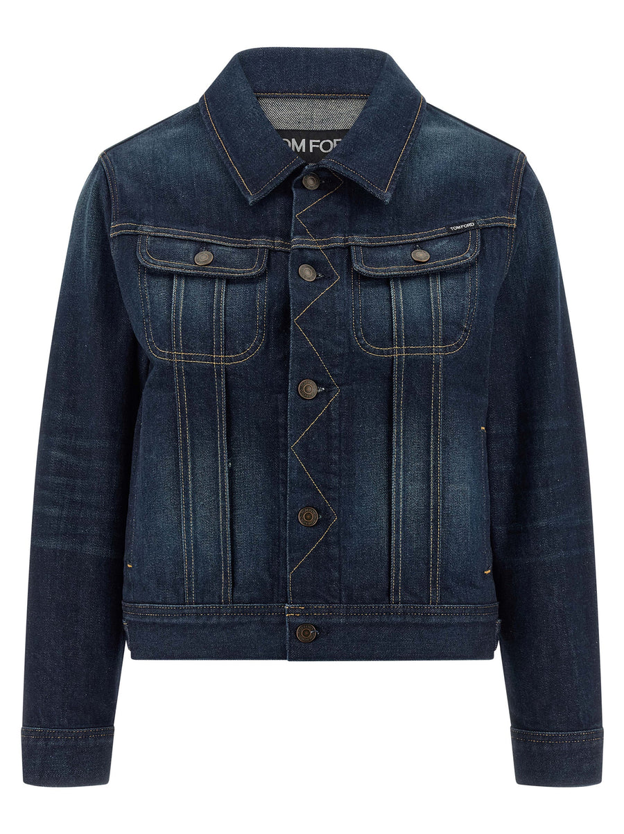 Tom Ford 98% cotton jacket in blue