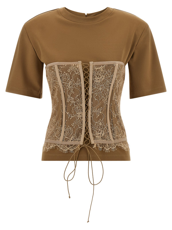 Giuseppe Di Morabito 62% Viscose t-shirt in brown