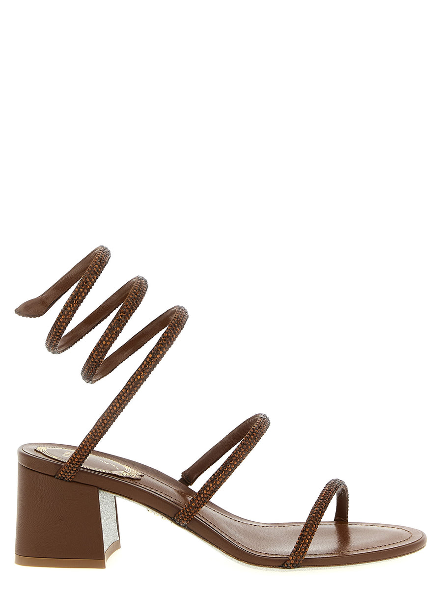 Rene Caovilla 68% Viscose sandal in brown