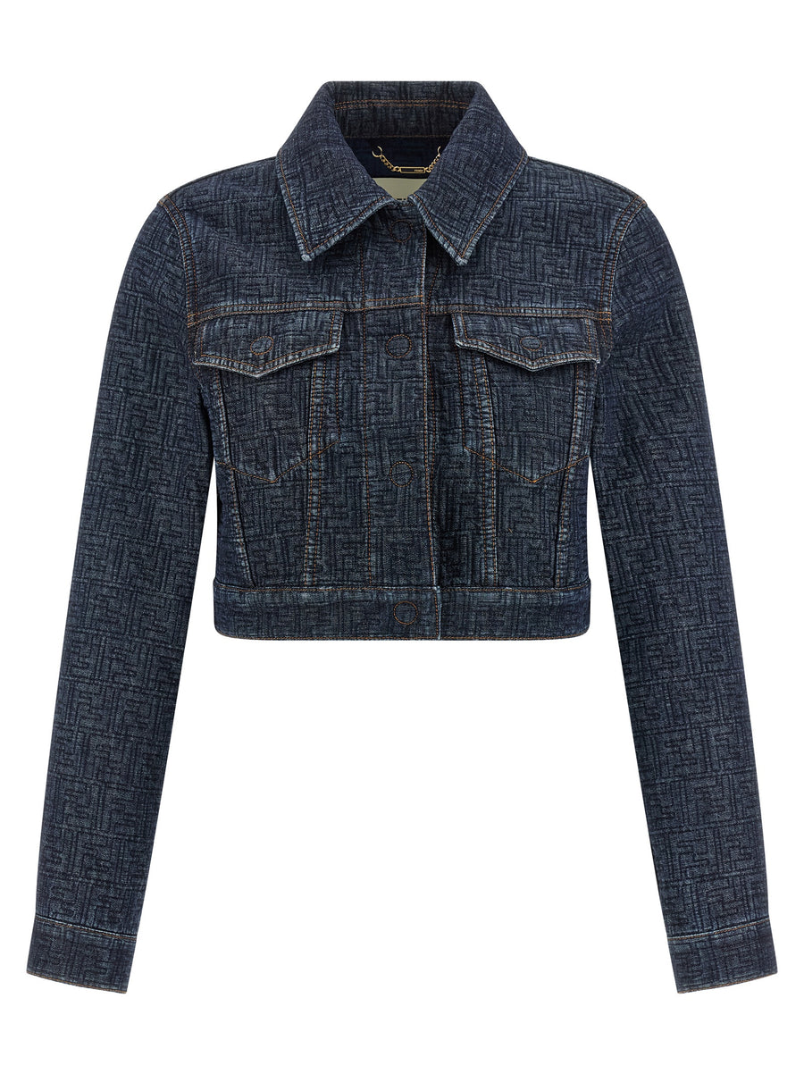 Fendi 100% cotton jacket in blue