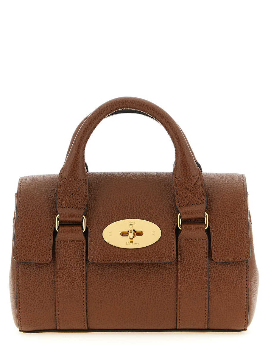 Mulberry 100% calfskin leather top handle bag in brown
