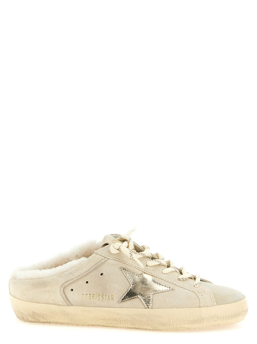 Golden Goose 100% cowhide leather sneaker in beige