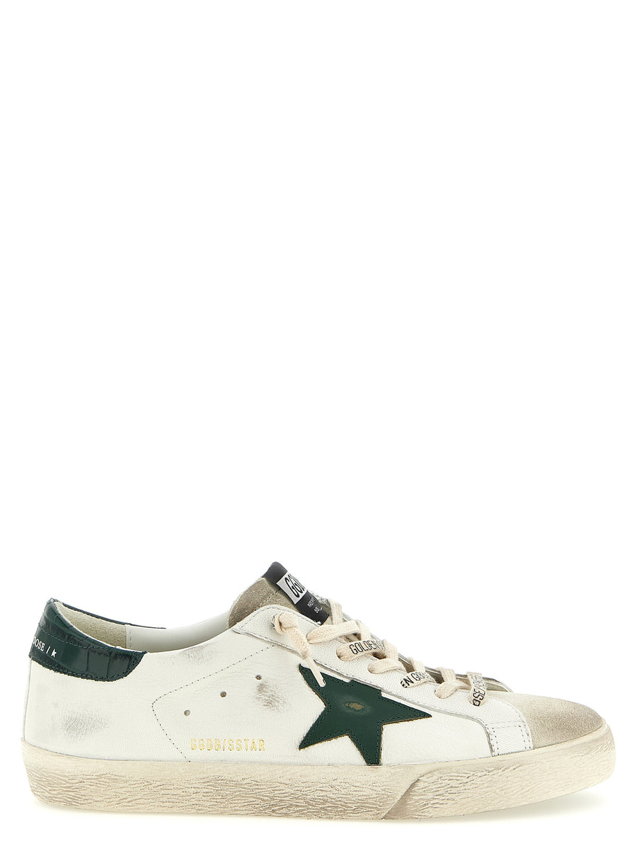 Golden Goose 52% goat leather sneaker in white