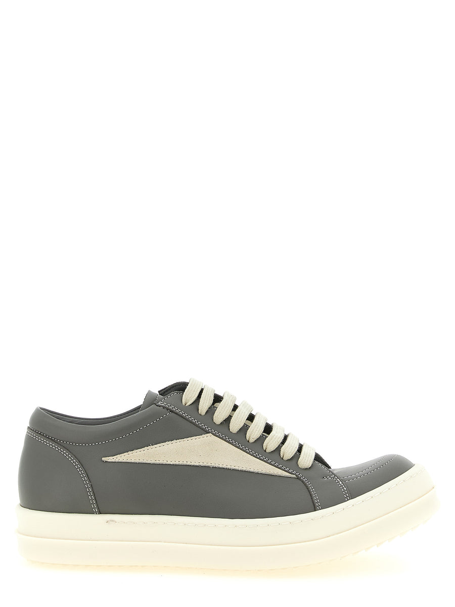 Rick Owens 100% cow leather sneaker in gray