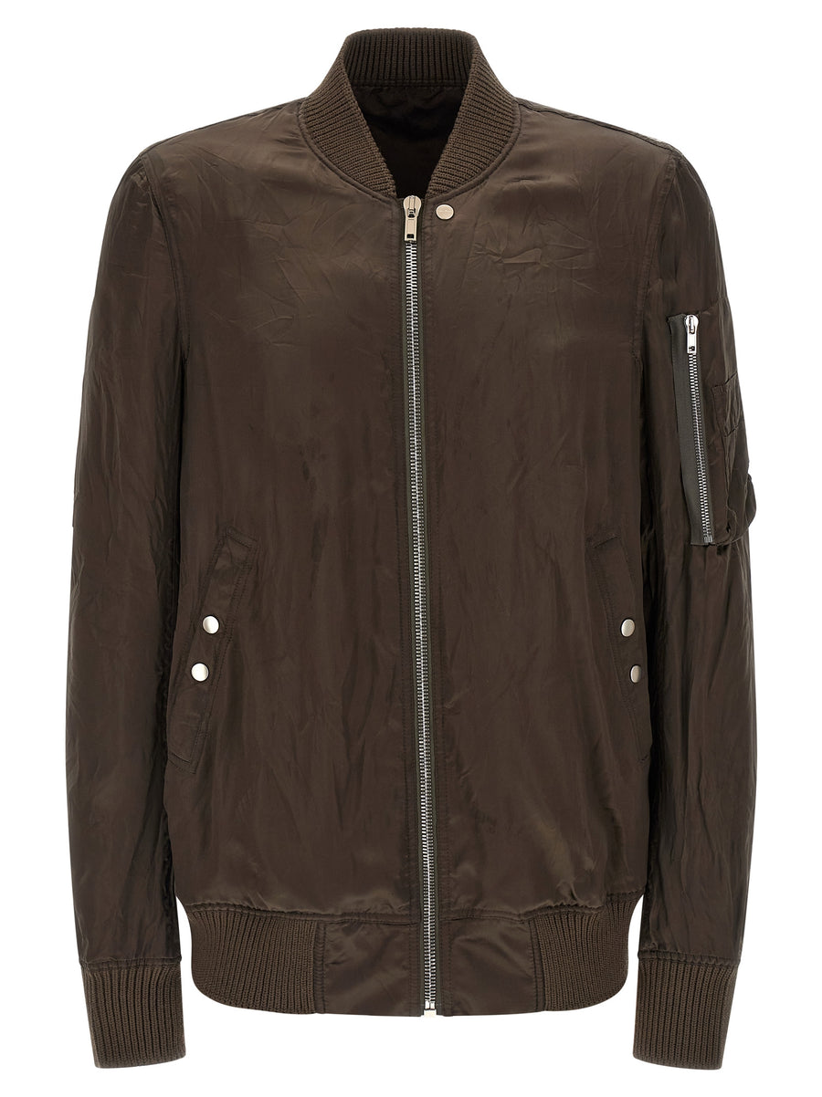 Rick Owens 100% cupro jacket in brown