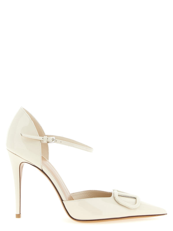 Valentino Garavani 100% calfskin leather pump in white