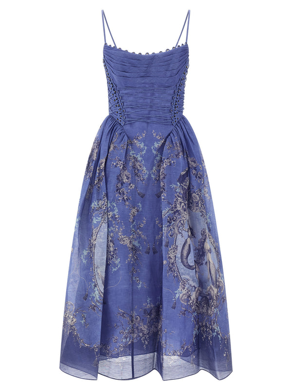 Zimmermann 55% linen dress in blue