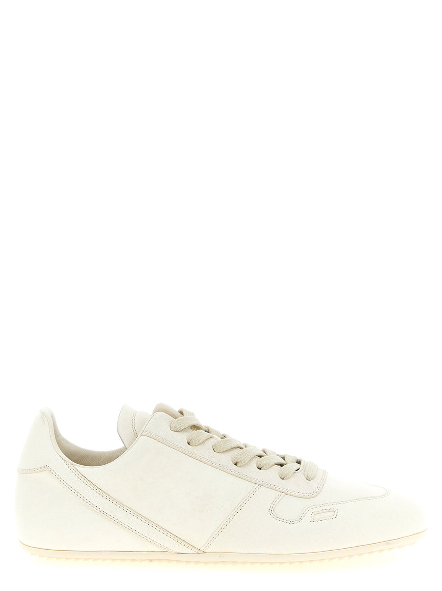 Rick Owens 100% Lamb Leather sneaker in white