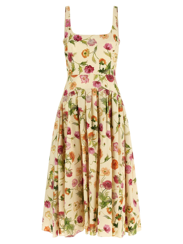 Carolina Herrera 95% Cotton dress in beige