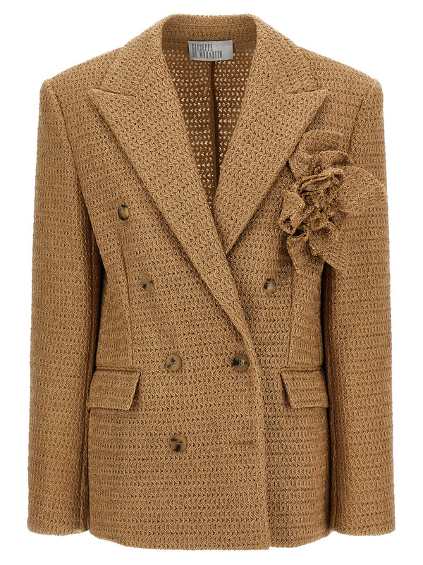 Giuseppe Di Morabito 55% polyamide blazer in beige