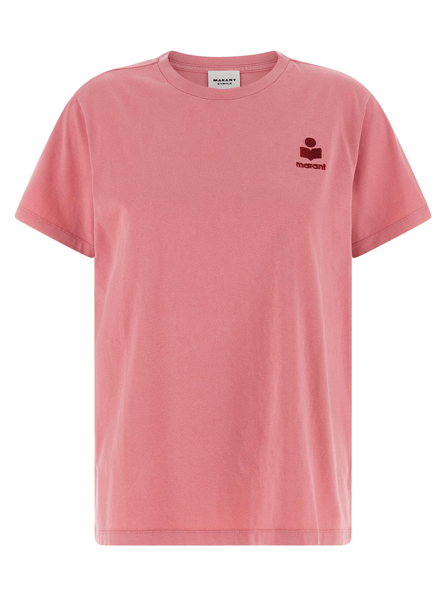 Marant Etoile 100% cotton t-shirt in pink