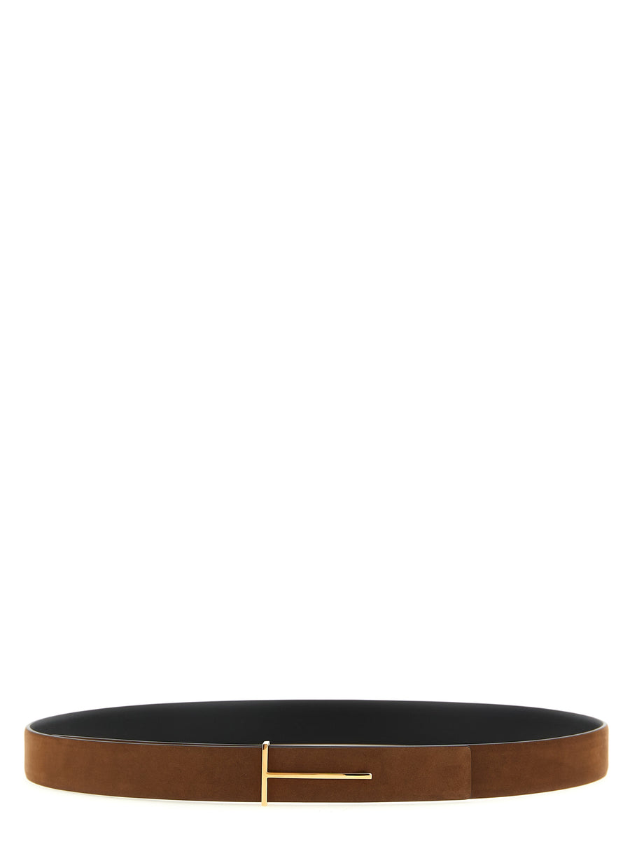Tom Ford 100% calfskin leather belt in brown