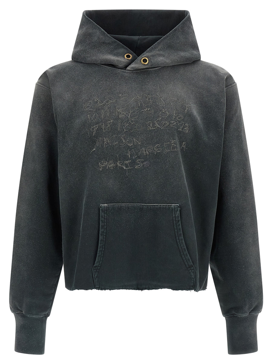 Maison Margiela 100% cotton hoodie in gray