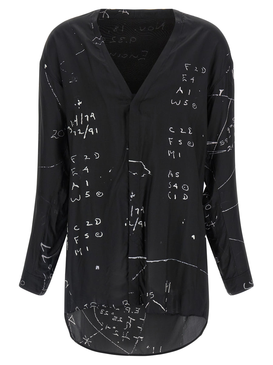 Rick Owens 52% viscose shirt in black