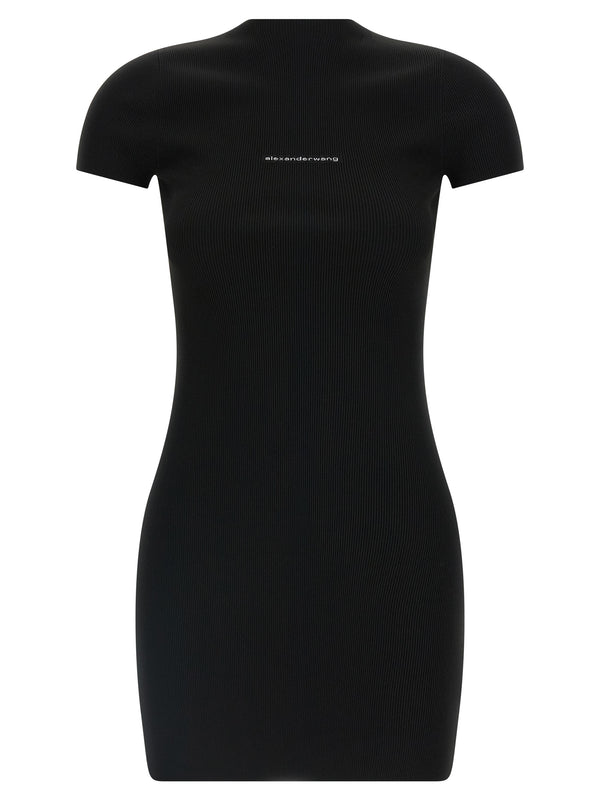 Alexander Wang 89% polyamide mini dress in black