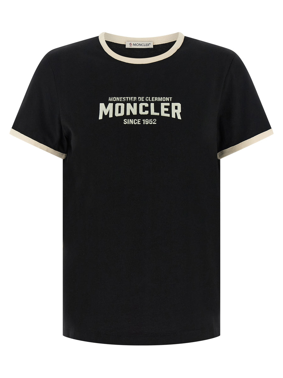 Moncler 100% cotton t-shirt in black