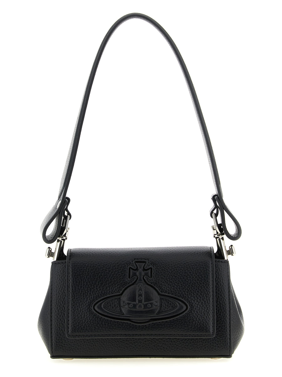 Vivienne Westwood 100% polyurethane shoulder bag in black