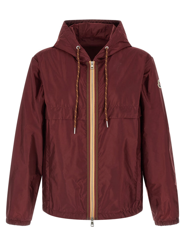 Moncler 100% Polyamide jacket in burgundy