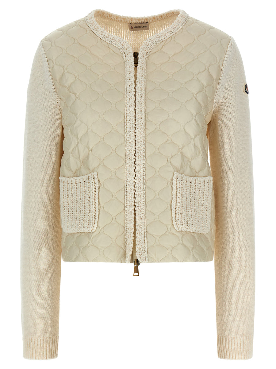 Moncler 75% cotton jacket in beige