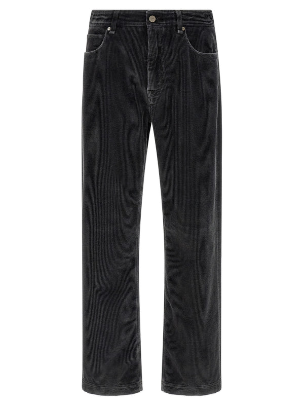 Fendi 100% cotton trousers in gray