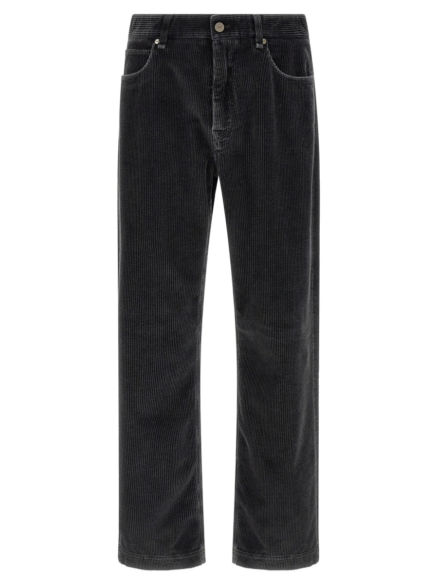 Fendi 100% cotton trousers in gray