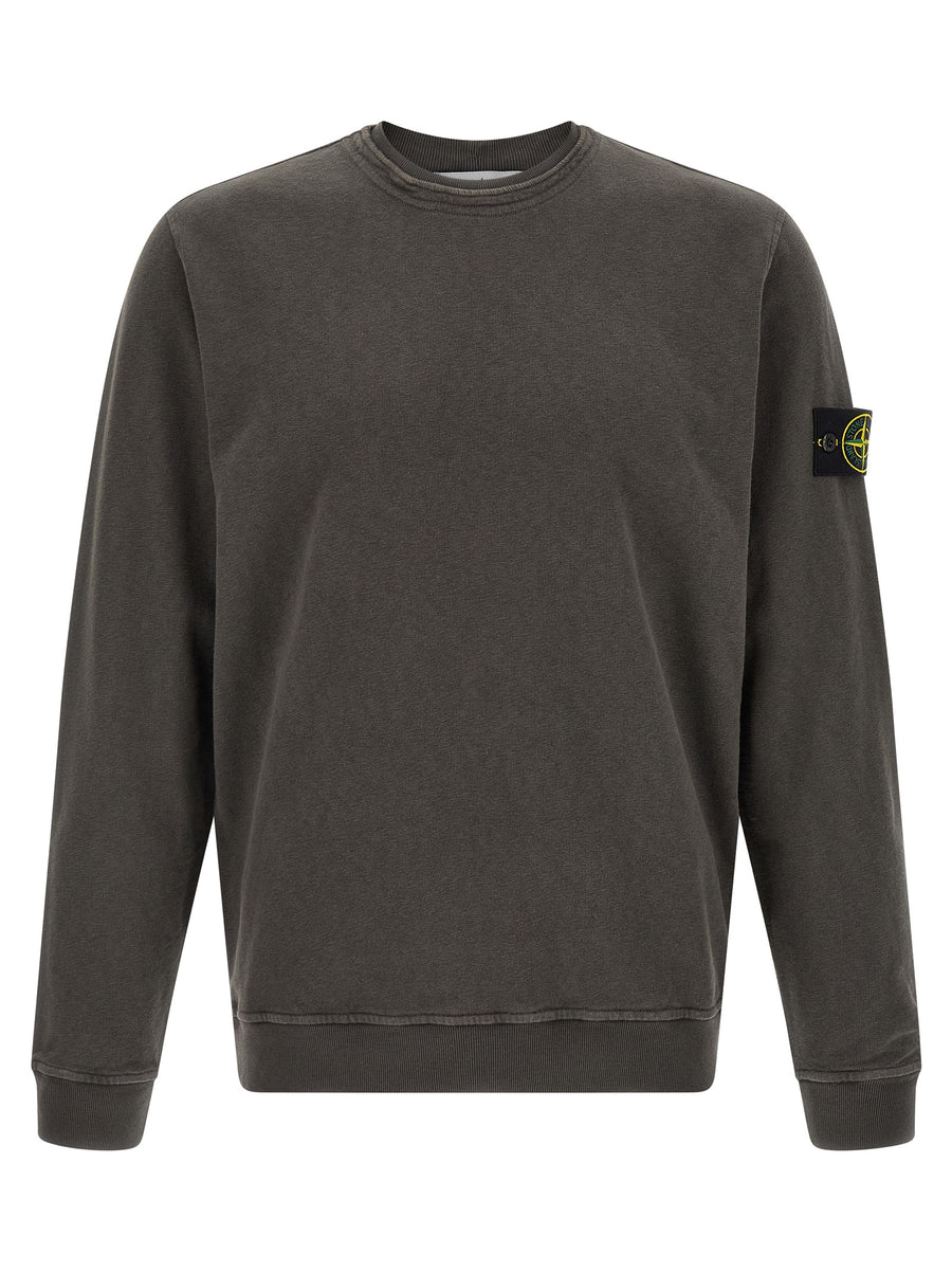 Stone Island 100% cotton sweatshirt in gray