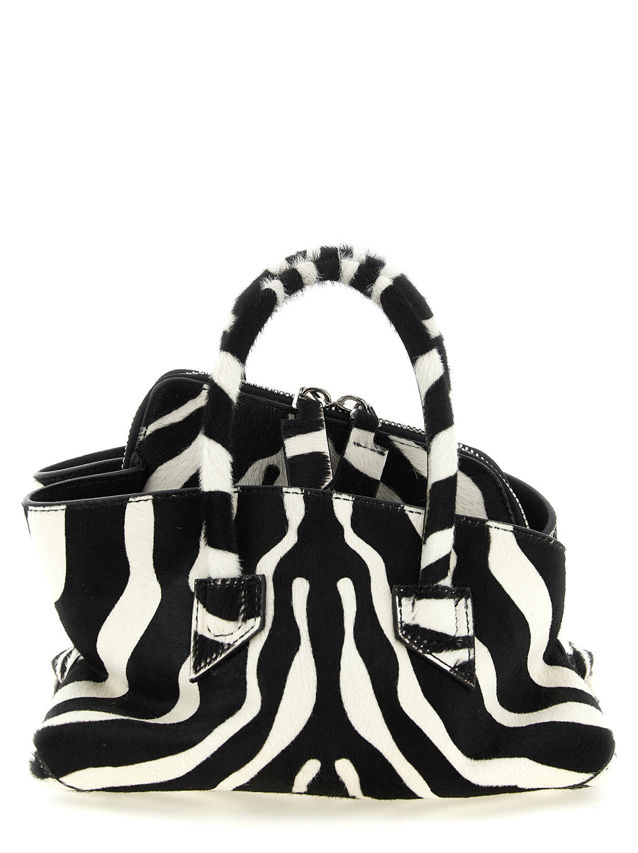 The Attico Calfskin leather top handle bag in multicolor
