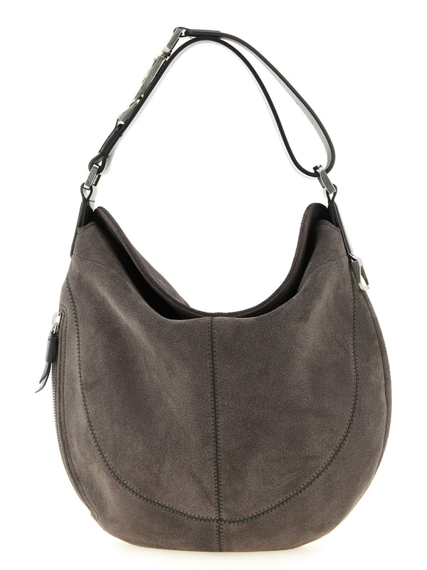 Lemaire 100% calfskin leather hobo bag in gray