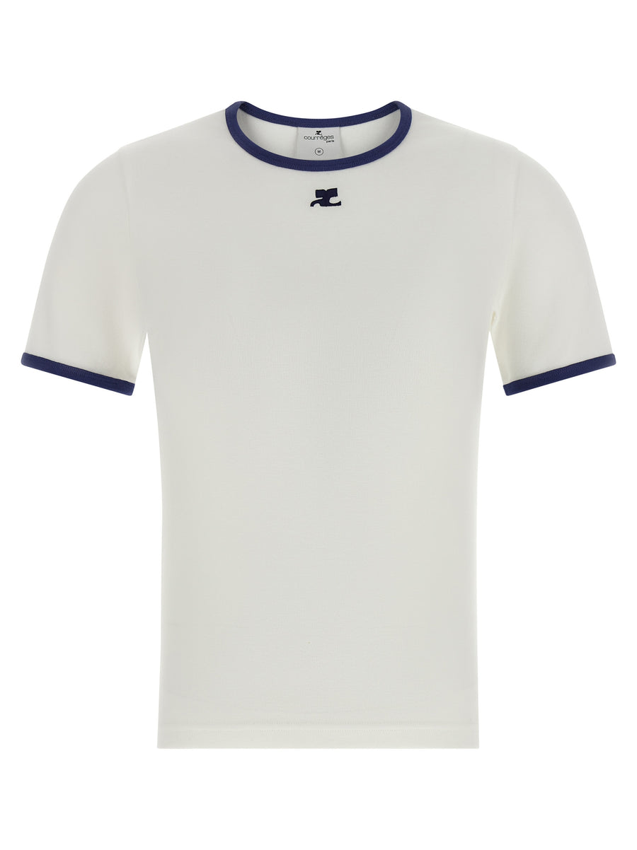CourrèGes 100% Cotton t-shirt in white