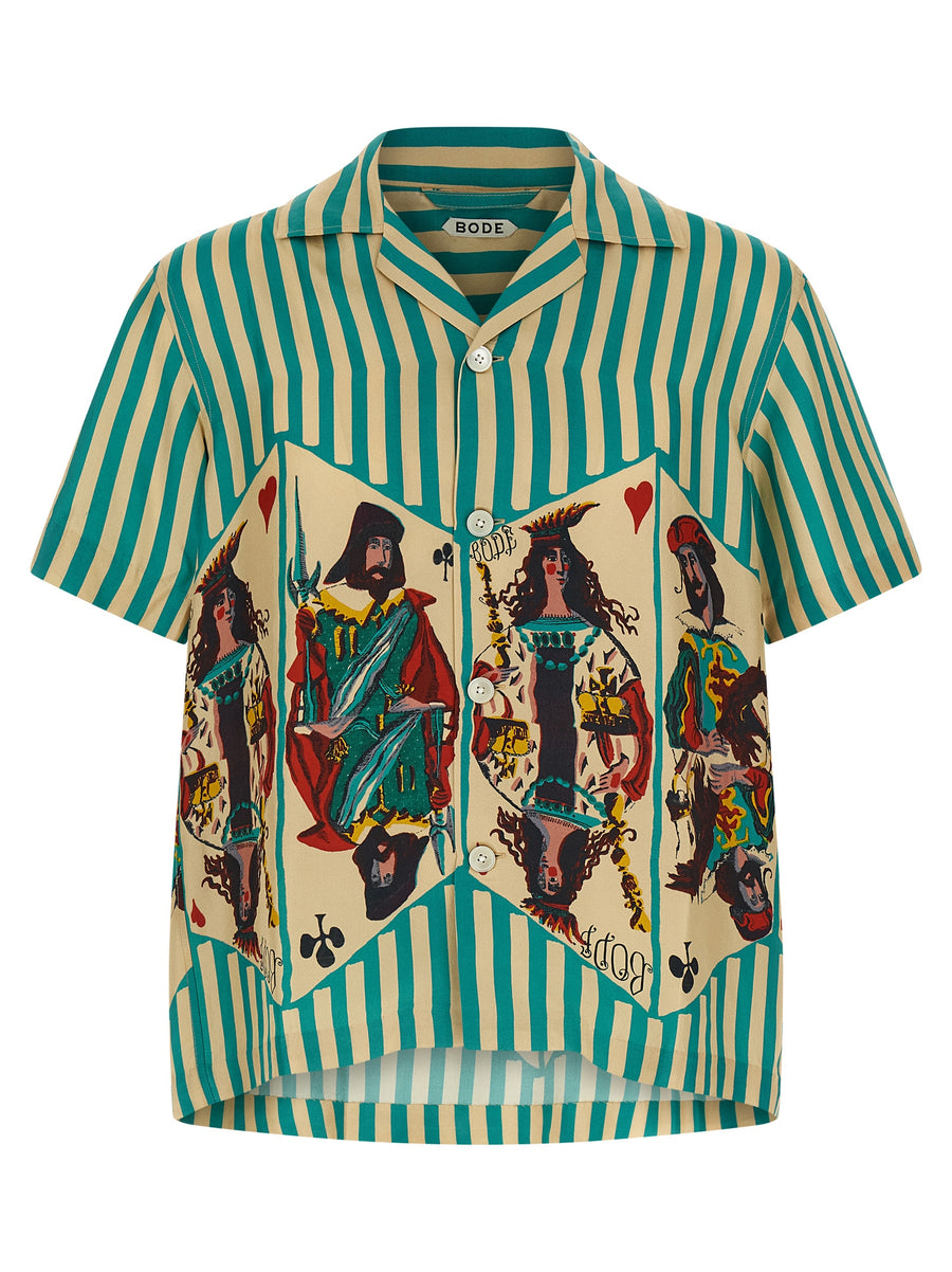 Bode 100% Silk shirt in green