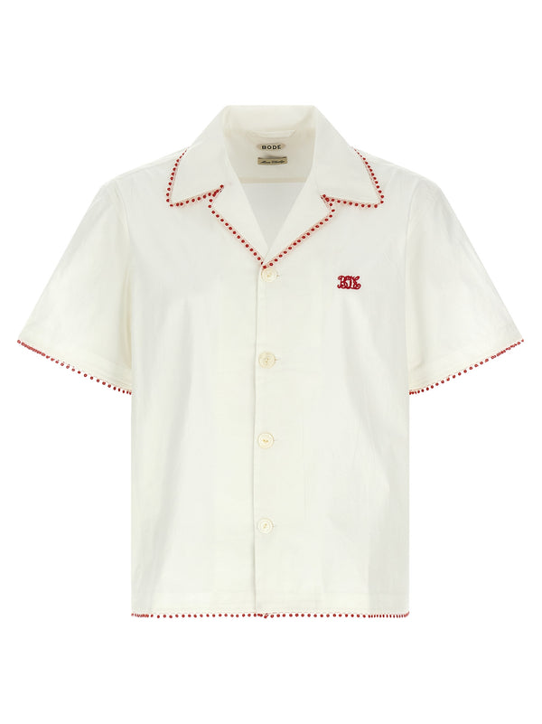 Bode 100% cotton voile shirt in white
