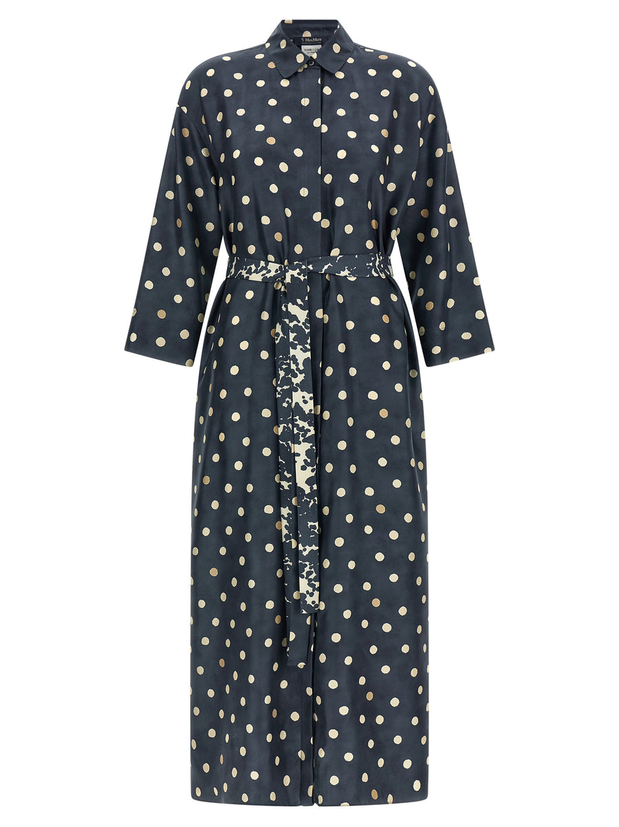'S Max Mara 100% silk dress in navy