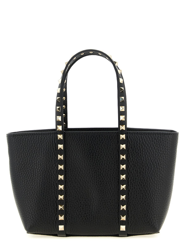 Valentino Garavani 100% calfskin leather tote bag in black
