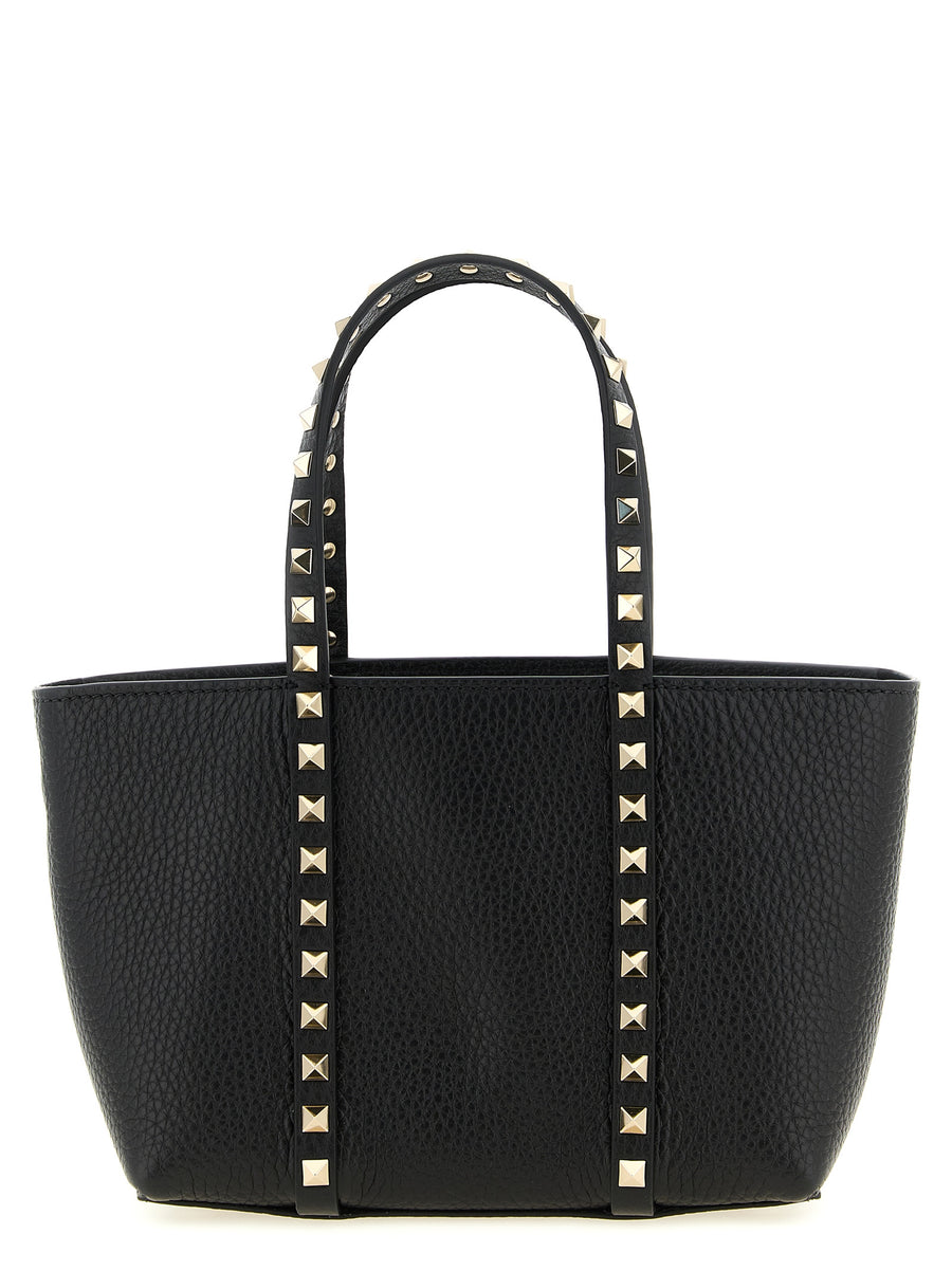 Valentino Garavani 100% calfskin leather tote bag in black