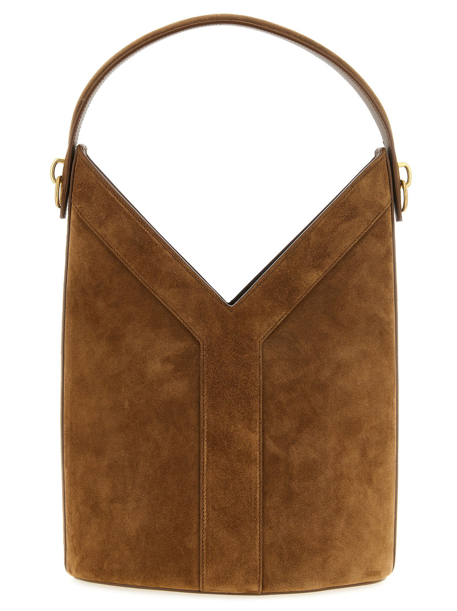 Saint Laurent 100% calfskin leather (Bos Taurus) shoulder bag in brown