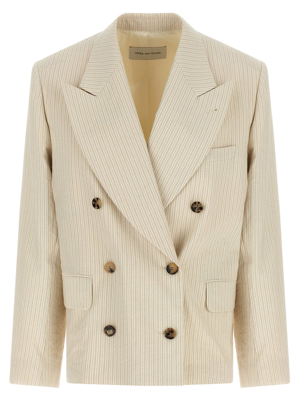 Dries Van Noten 74% cotton blazer in beige