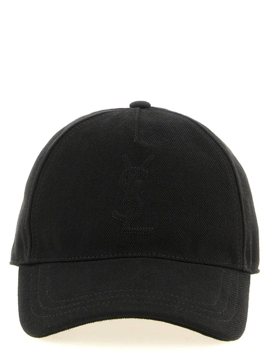Saint Laurent SA333659BM 100% Cotton baseball cap in black
