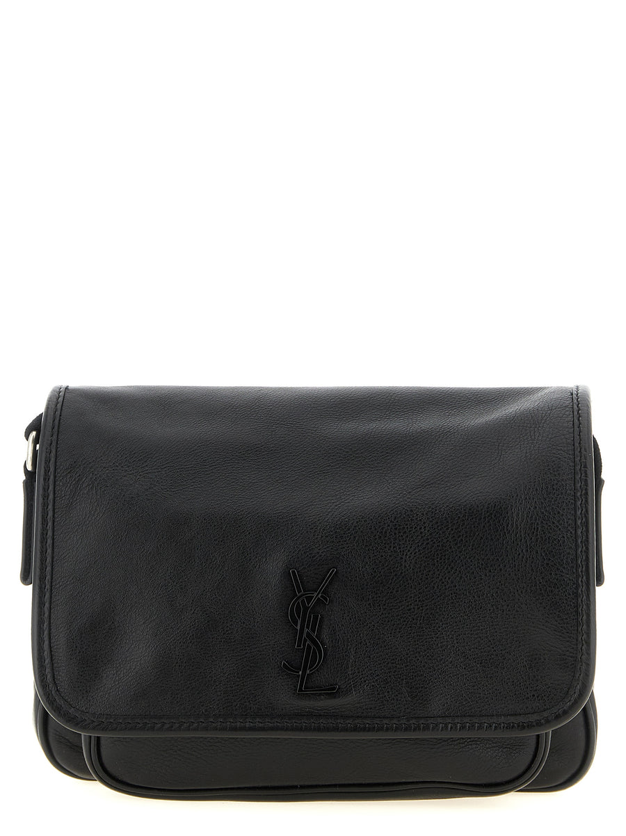 Saint Laurent 100% calfskin leather crossbody bag in black