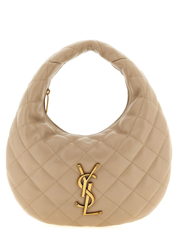 Saint Laurent 100% lamb leather shoulder bag in beige