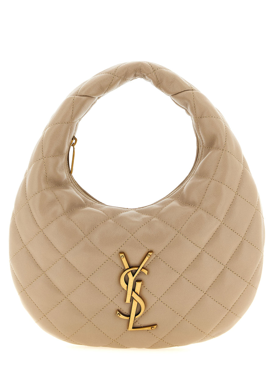 Saint Laurent 100% lamb leather shoulder bag in beige