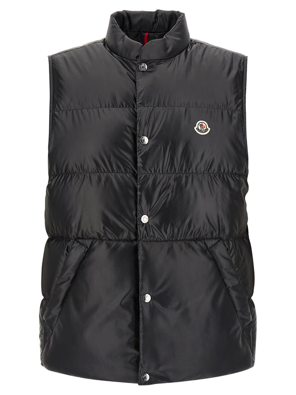Moncler 100% Polyester vest in black