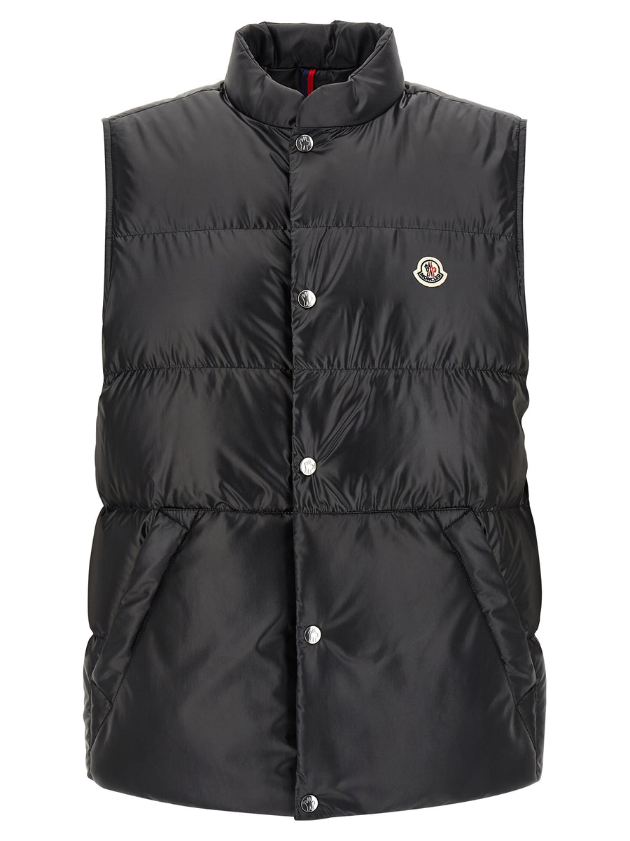 Moncler 100% Polyester vest in black