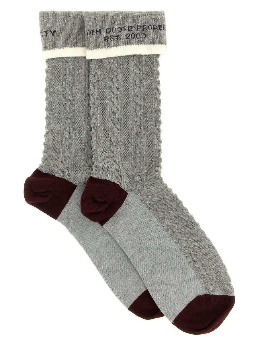 Golden Goose 61% cotton socks in gray