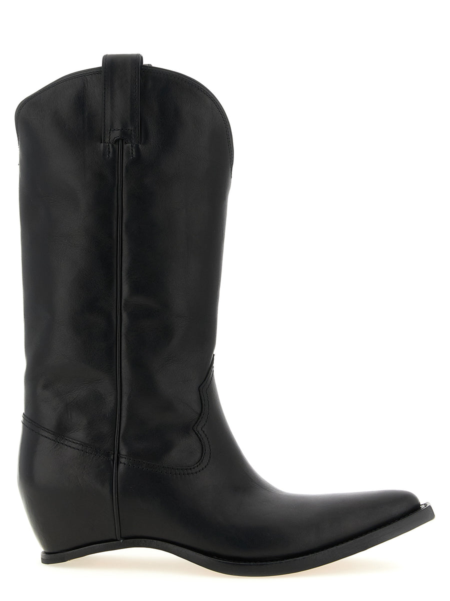 Maison Margiela 100% bovine leather boot in black