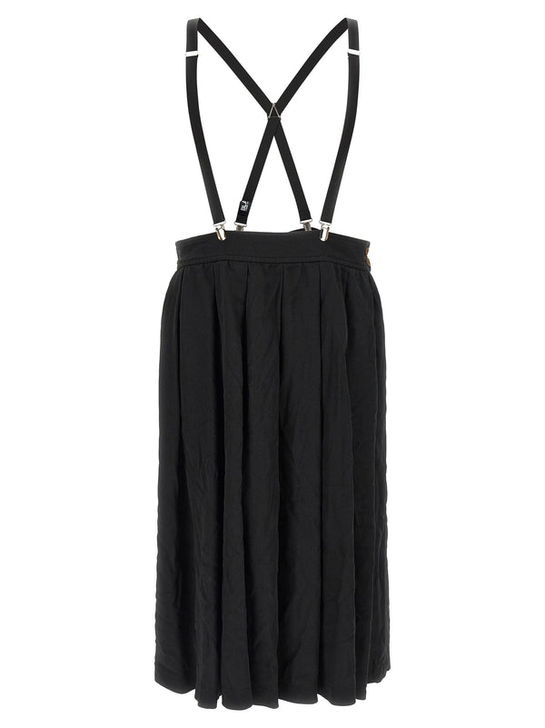 Comme des Garçons 100% Polyester skirt in black
