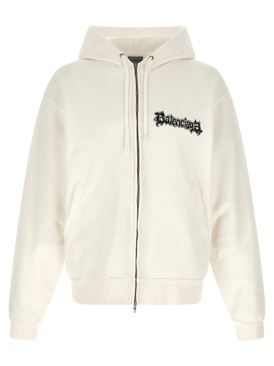 Balenciaga 100% Cotton hoodie in white
