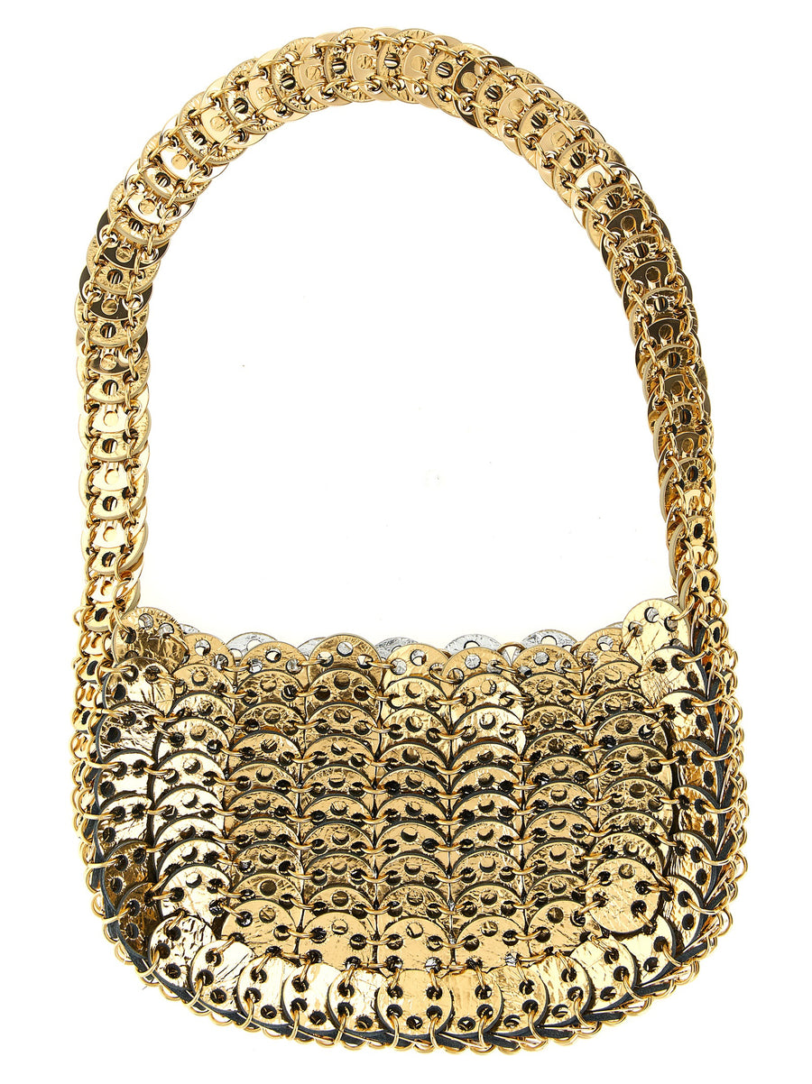 Paco Rabanne 80% calfskin leather shoulder bag in gold