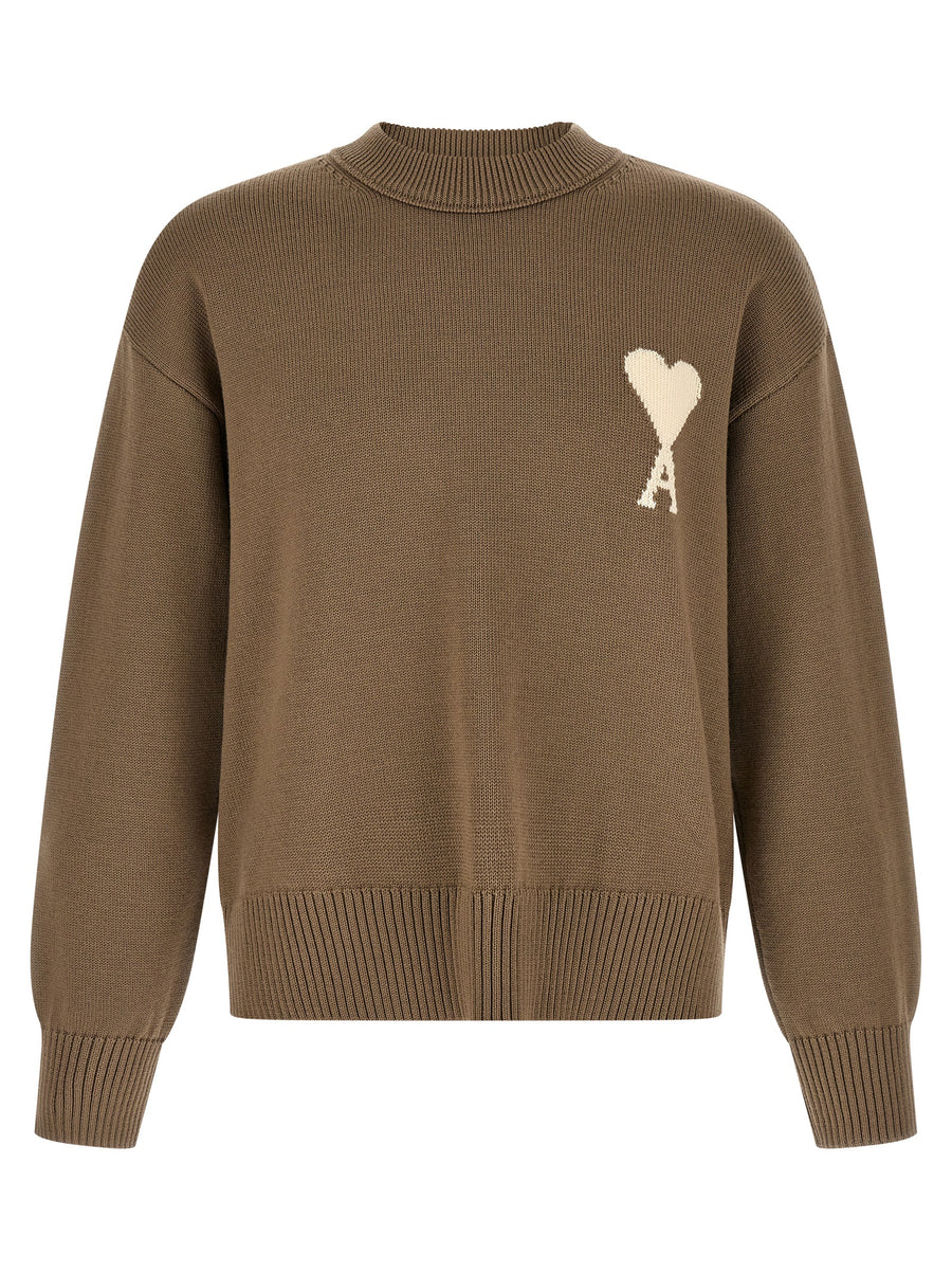 AMI Paris 53% wool sweater in beige