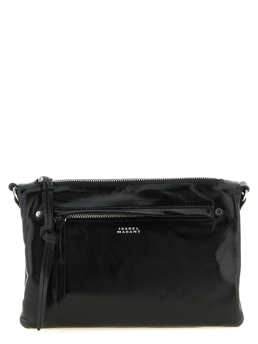 Isabel Marant 100% calfskin leather crossbody bag in black